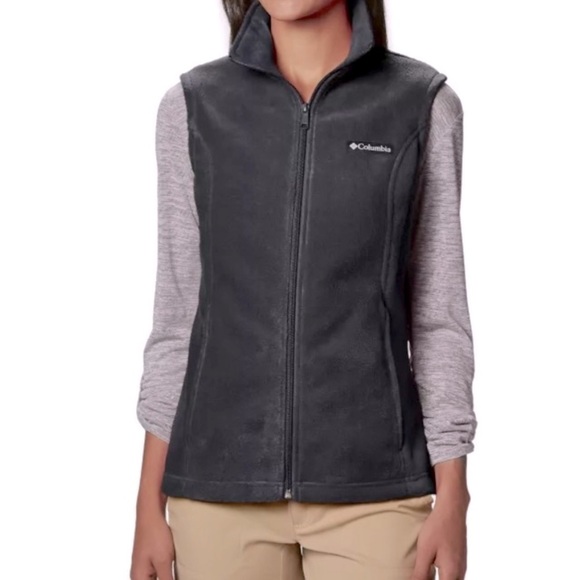 COLUMBIA Benton Springs Gray ZIP Vest - Picture 1 of 6